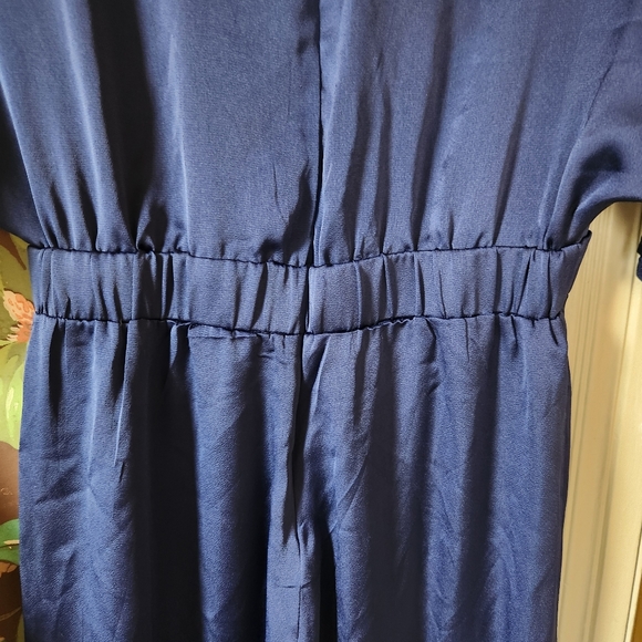 PEDAL & PUP Elegant Navy Blue Satiny Jumpsuit SIZE M - Picture 8 of 14